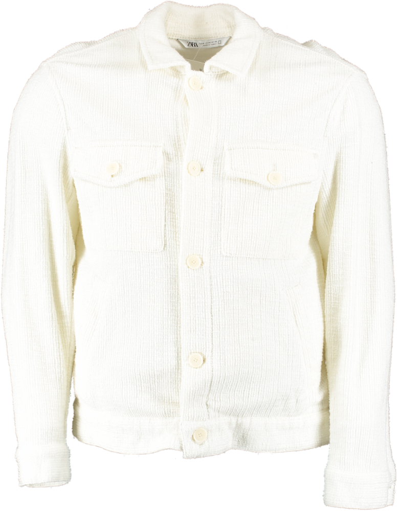 ZARA Cream Textured Shacket UK M