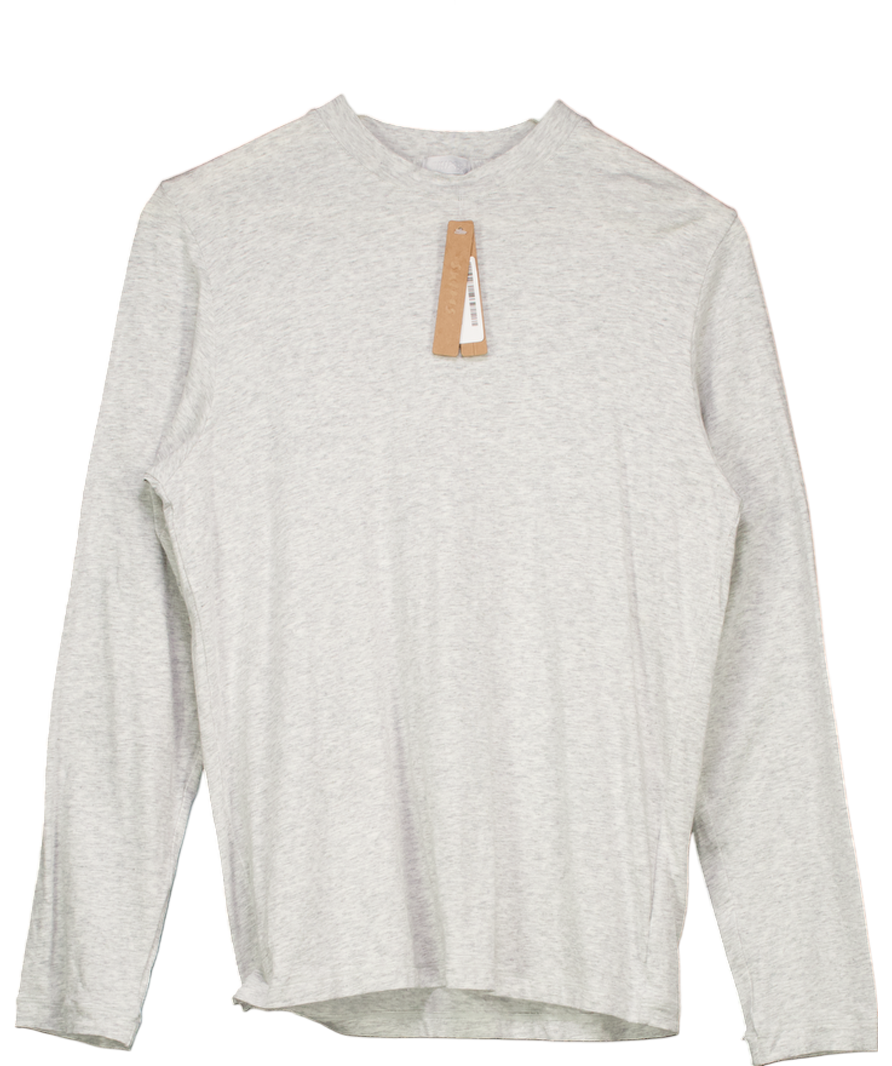 SKIMS Grey Boyfriend Relaxed Oversized Long Sleeve Tee UK XXS