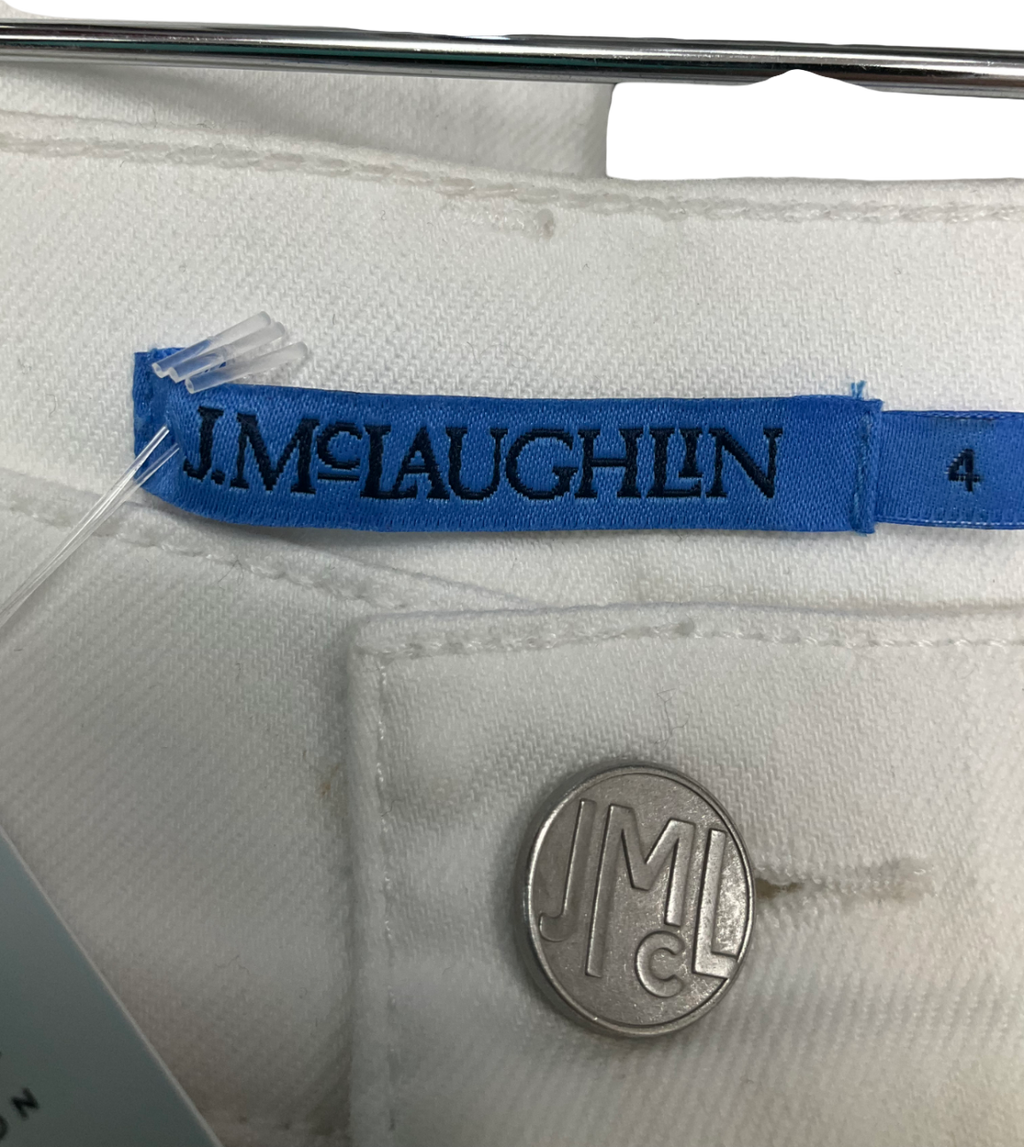 J.McLaughlin White Domino Flared Jeans UK 8