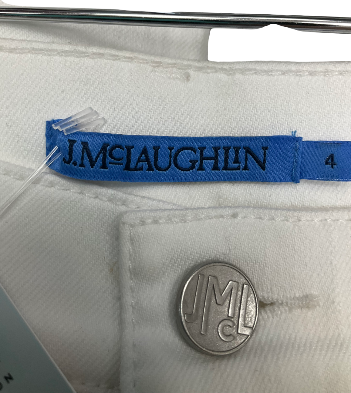 J.McLaughlin White Domino Flared Jeans UK 8