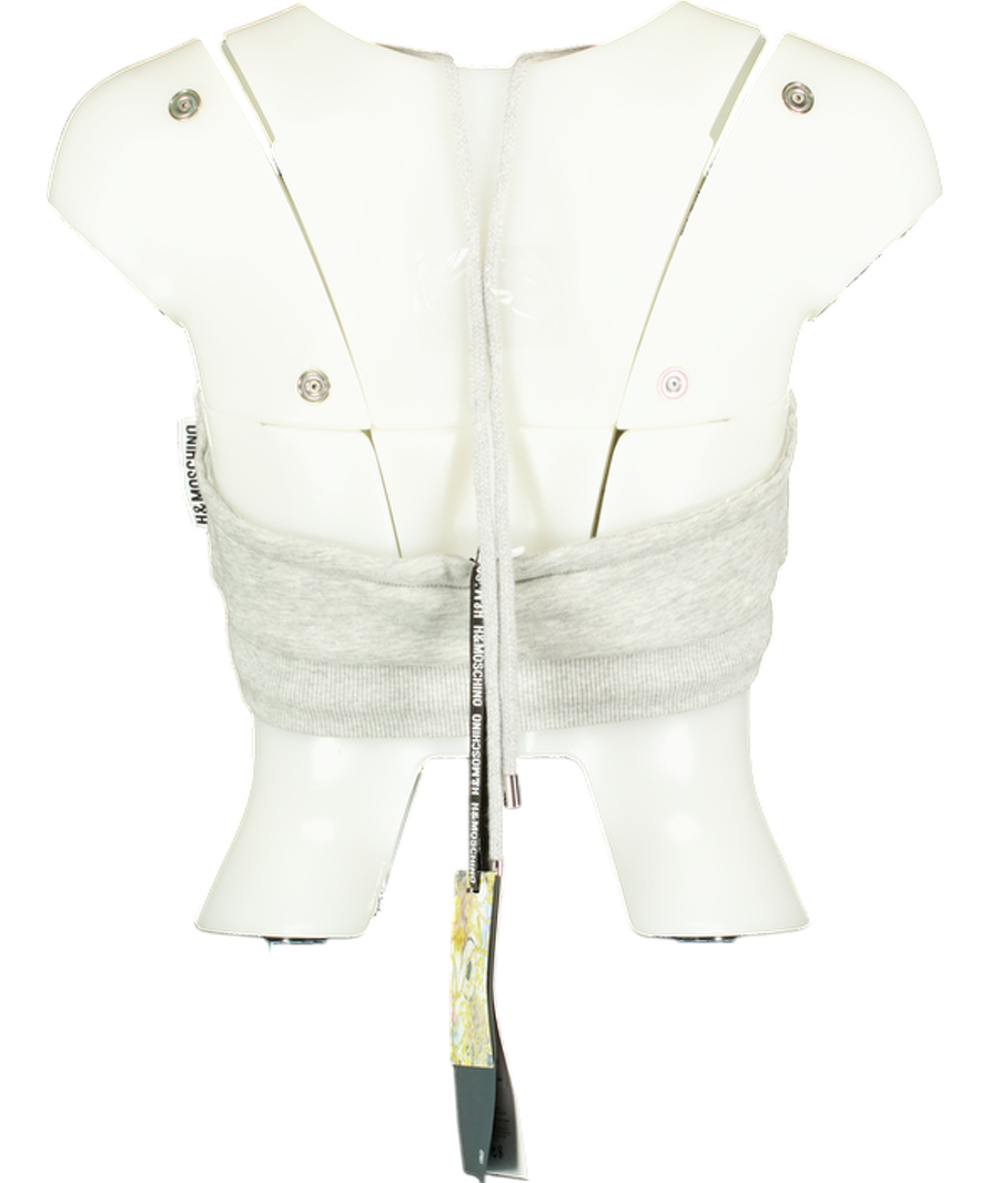 H&M Grey X Moschino Halter Neck Bra Top UK 8