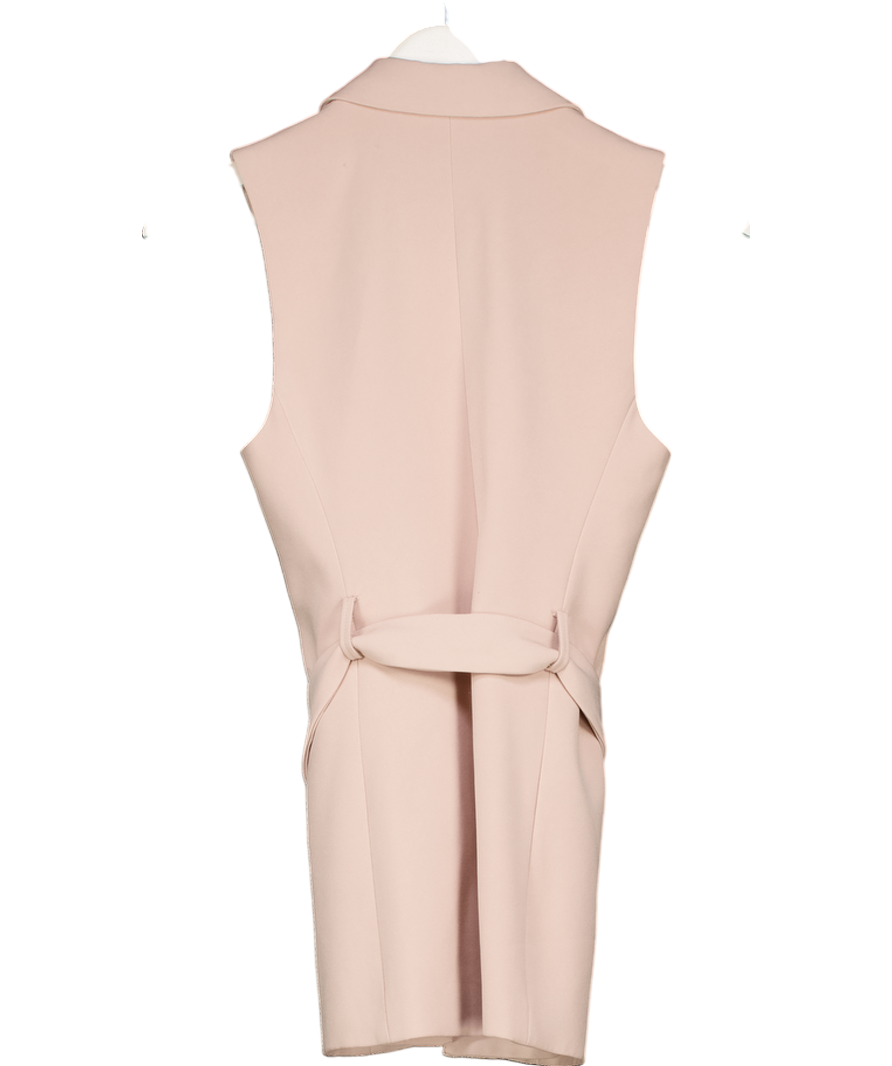 ZARA Pink Tie Belt Waistcoat UK XS