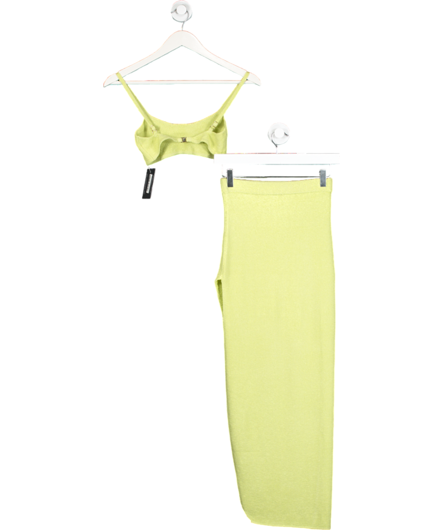 Flook The Label Green Knit Crop Top And Maxi Skirt Set UK XS