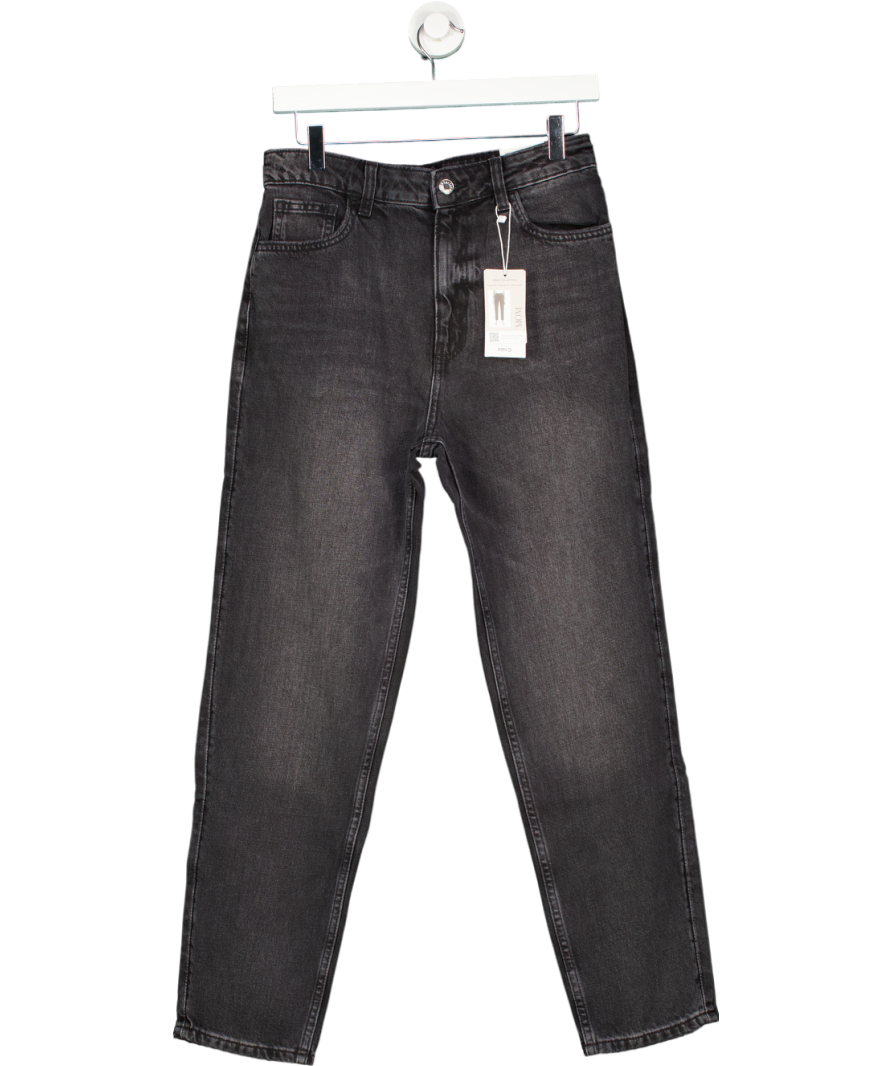 MANGO Black Mom High Rise Jeans UK 8