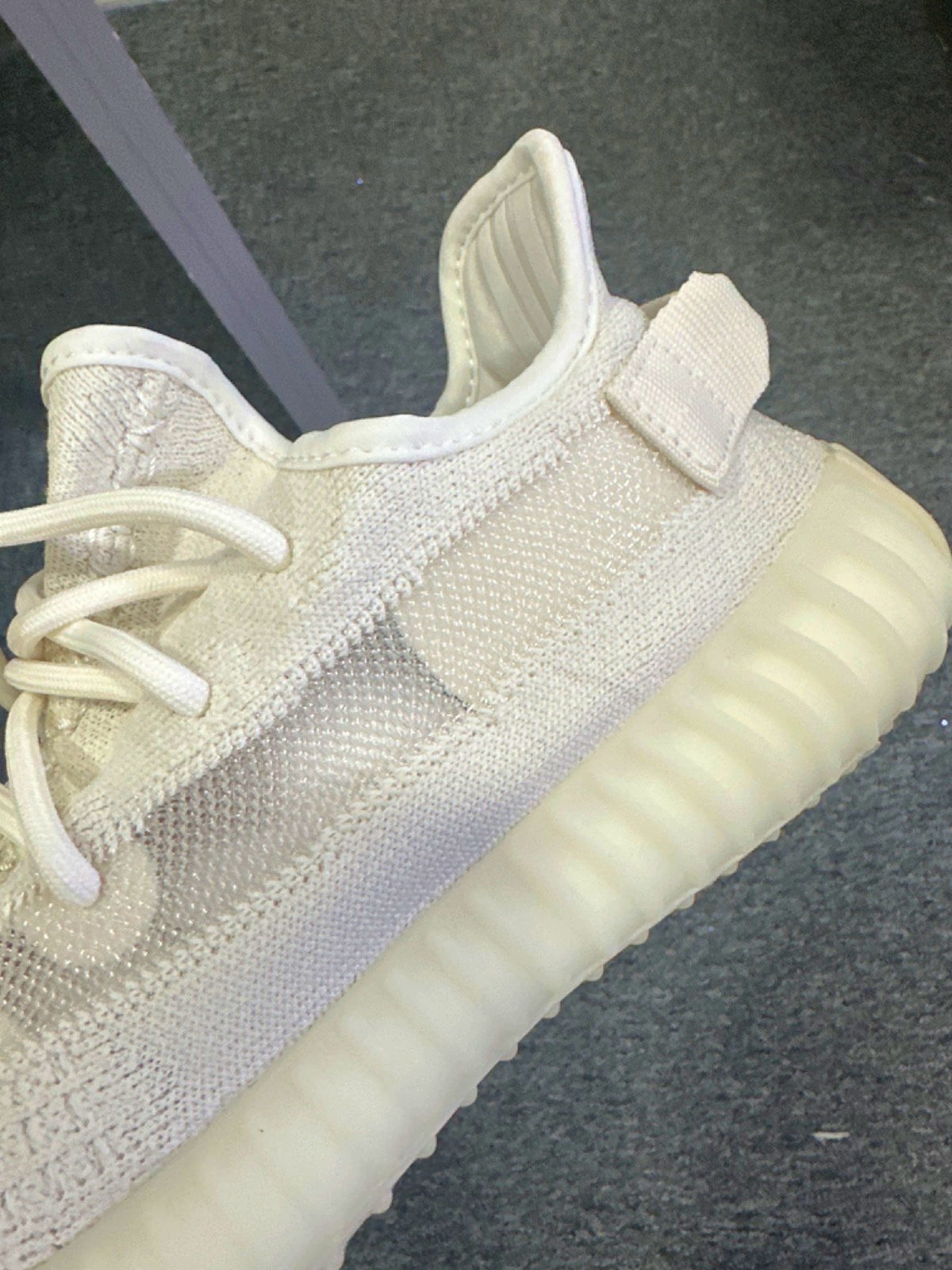 Adidas Cream White Yeezy Boost 350 V2 UK 7