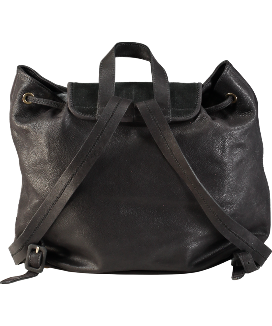 LK Bennet Black Leather & Nubuck Backpack