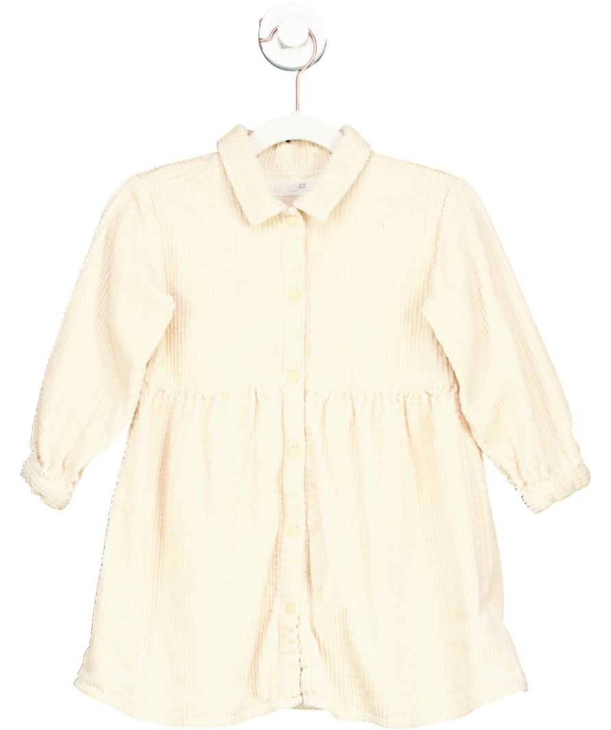 ZARA Beige Corduroy Shirt Dress 2 Years