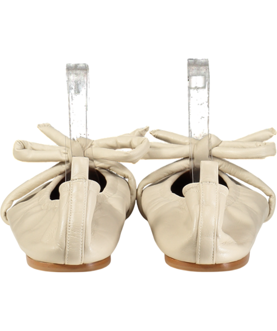 Flattered Beige Polly Flat Leather Pumps UK 7 EU 40 👠