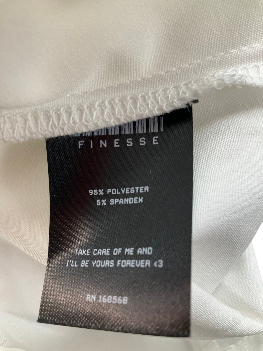 Finesse White Scoop Neck Top UK M