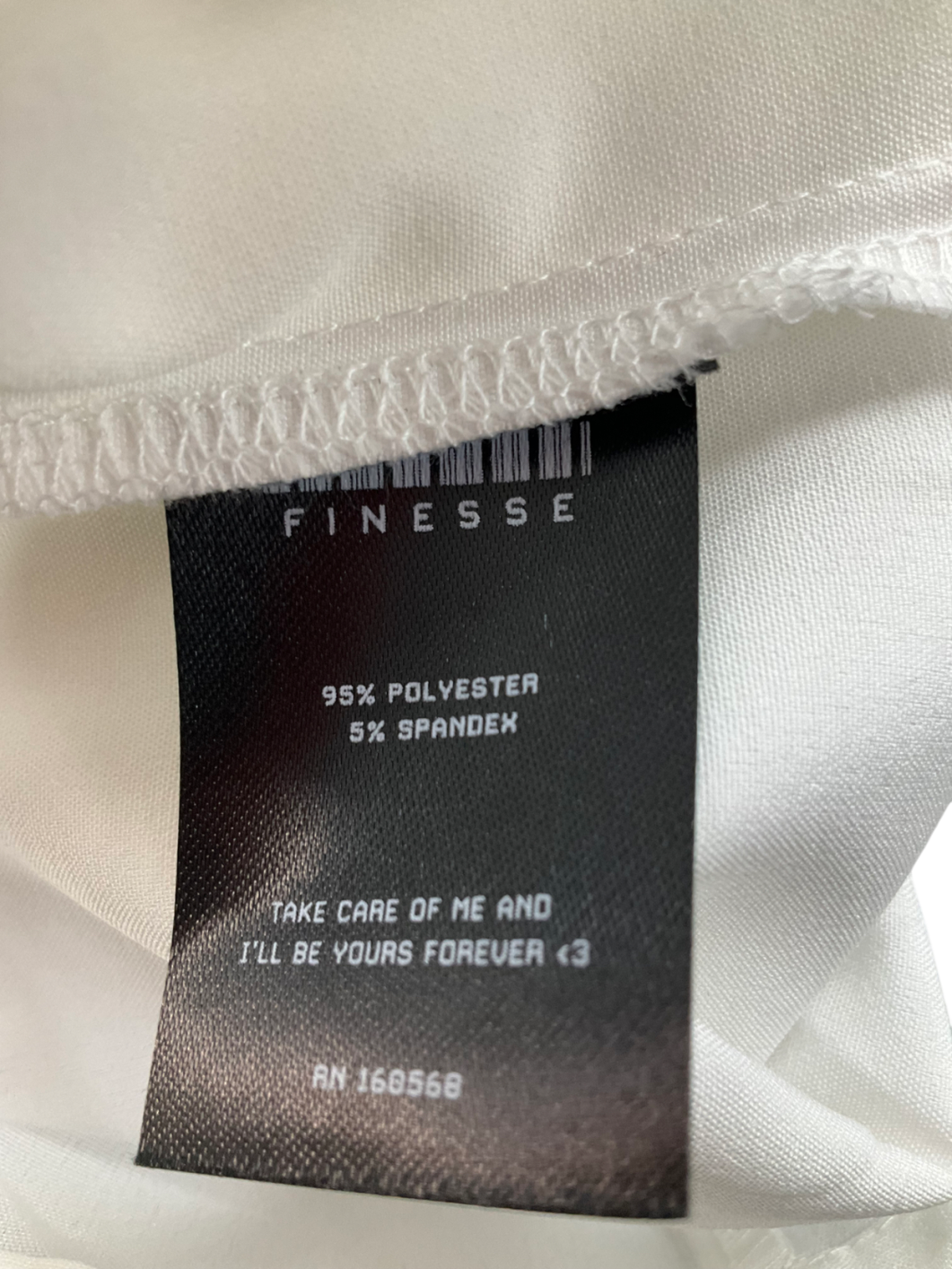 Finesse White Scoop Neck Top UK M