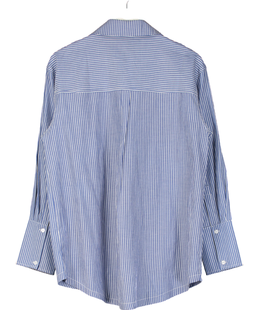 4th & Reckless Blue Haleema Striped Shirt UK 12