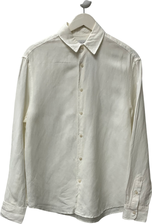 ZARA White Oversize Cotton Muslin Shirt UK S