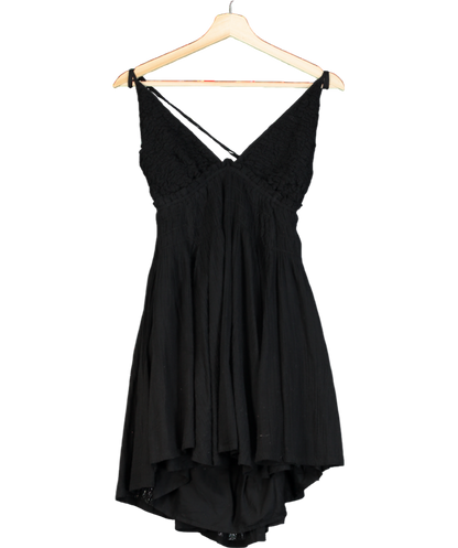 Free People Black Blissful Breeze Mini Dress UK L