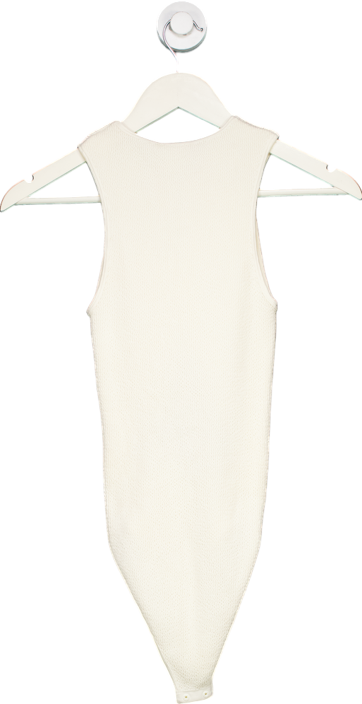 ZARA White Sleeveless Bodysuit UK XS