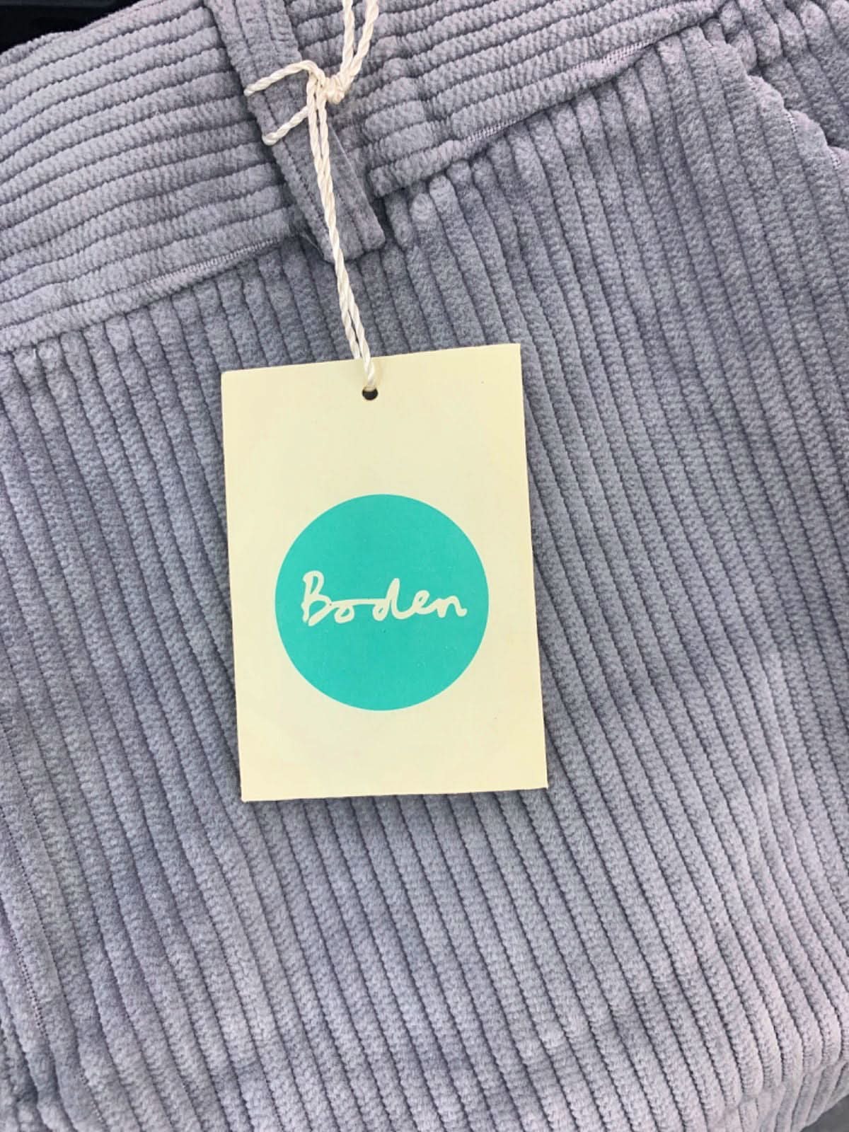 Boden Grey Corduroy Trousers UK 8P