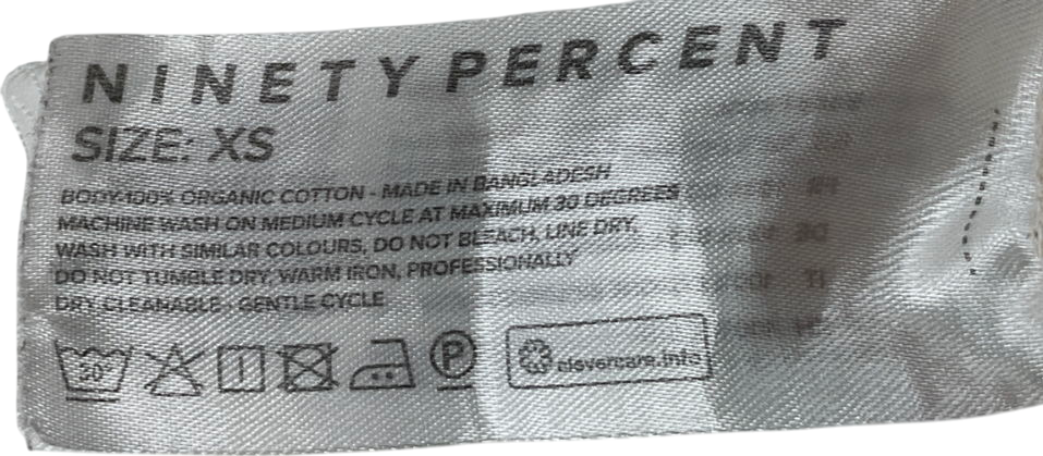 NINETY PERCENT Signature Straight Leg Sweatpant In Cream UK XS