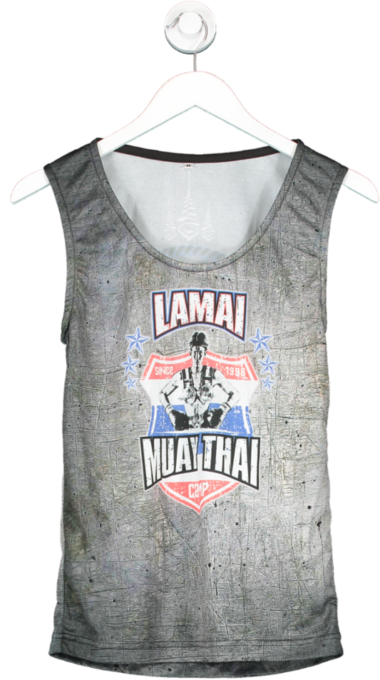 Lamai Grey Muay Thai Tank Top UK M
