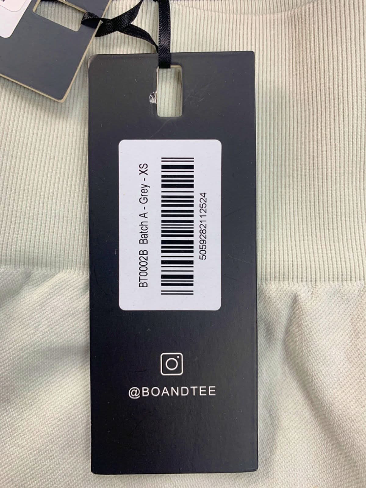 Bo+Tee Grey Ribbed Seamless High Waist Cycling Shorts XS