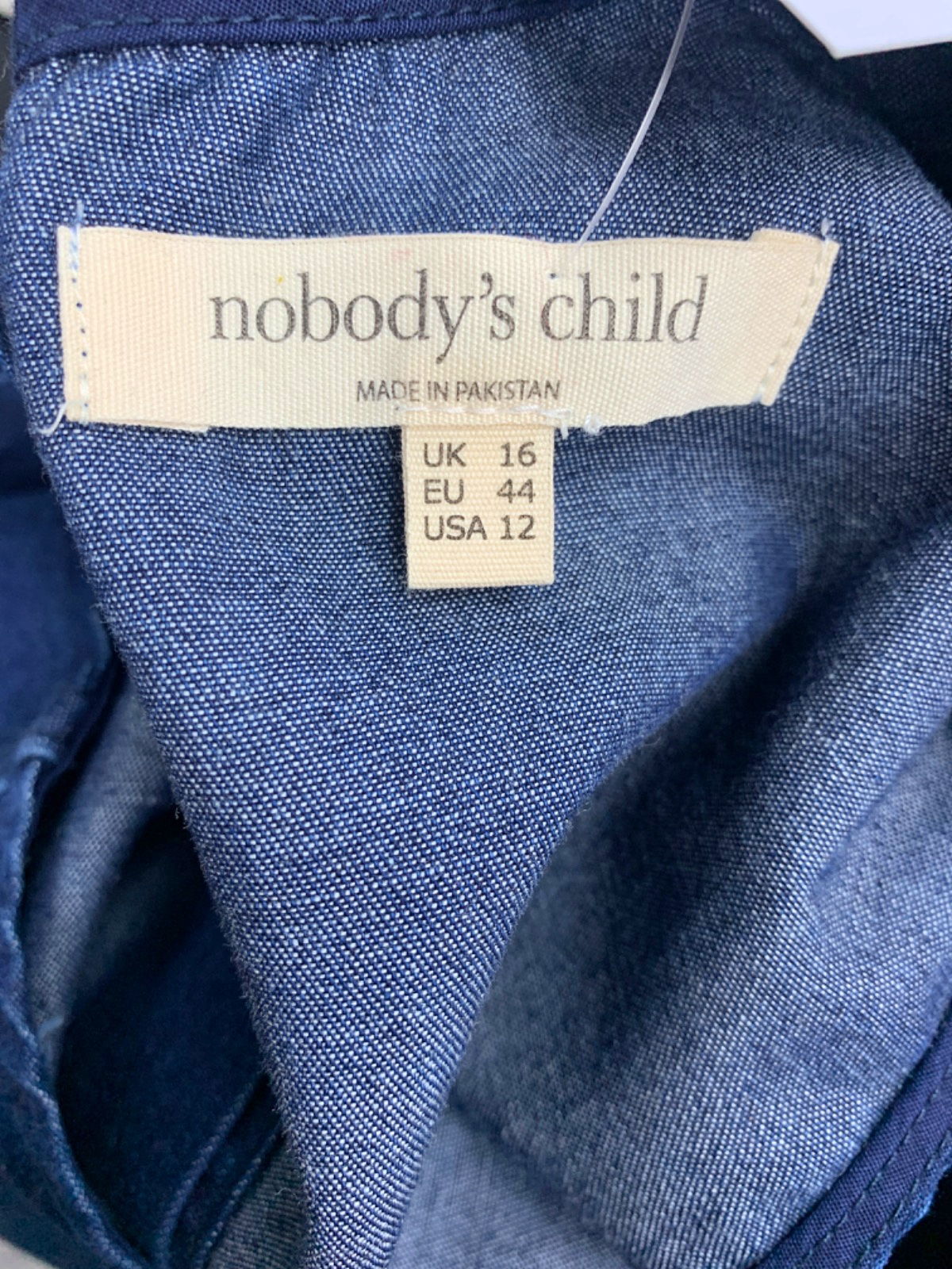 Nobody's Child Blue Denim Sleeveless Top UK 16