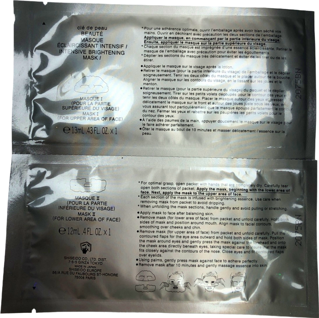 Clé de Peau Beauté Intensive Brightening Face Mask 13ml & 12ml