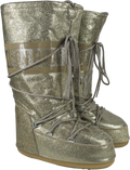 Moon Boot Metallic Gold Icon Glitter Snow Boots UK 6 EU 39 👠