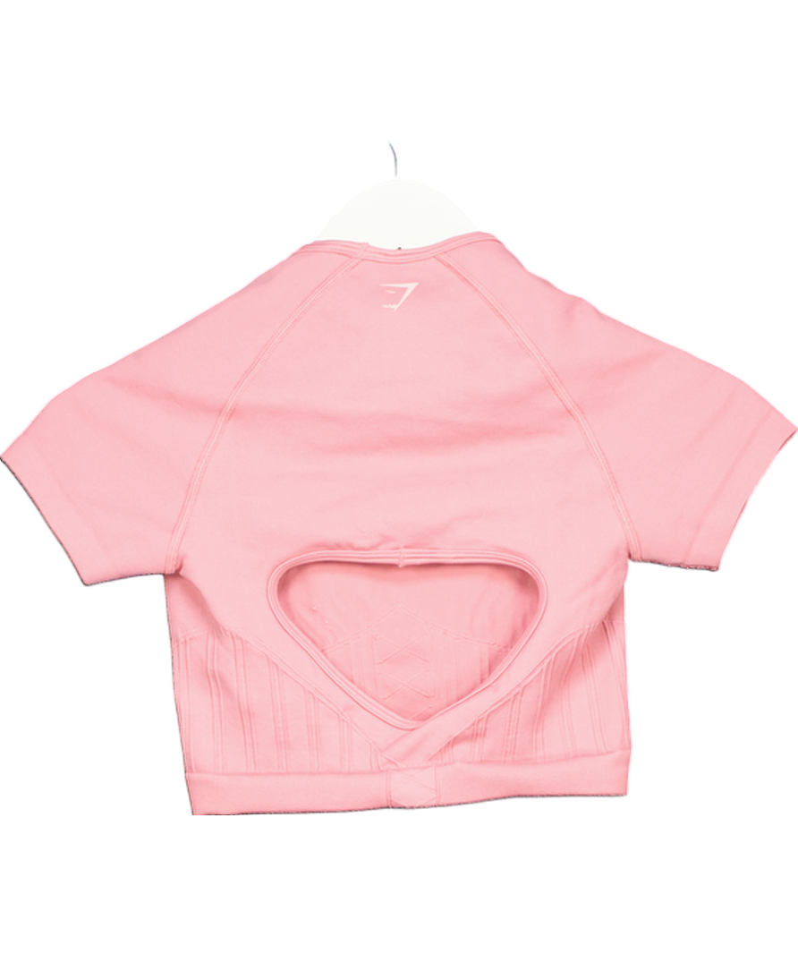 gymshark Pink Cut Out Top UK XS