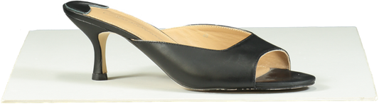 Age of Innocence Black Leather Felicity Mules 5cm UK 7