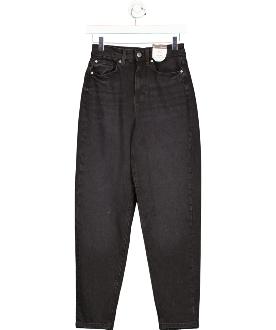 M&S Black "the Mom Ankle Grazer" High Rise Jeans UK 6