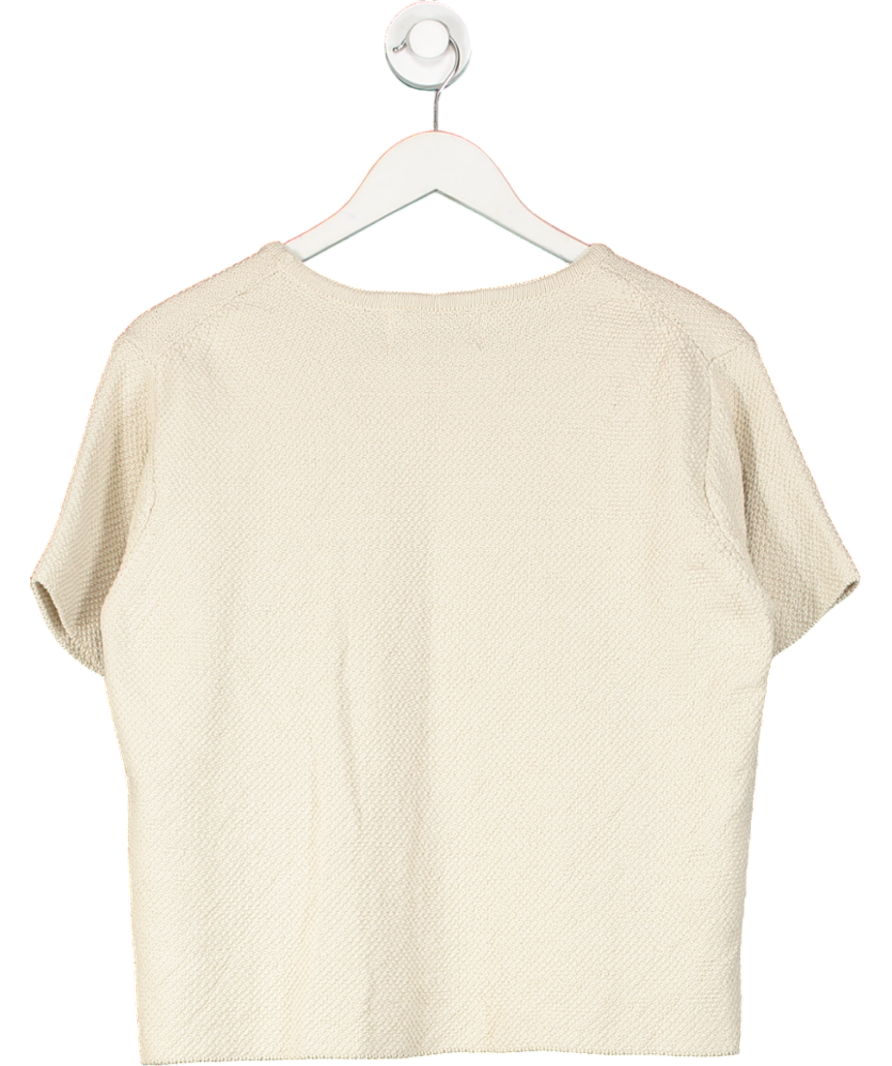 Lenvers Cream Short-sleeve Tee In Organic Cotton UK M