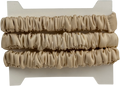 SILKI. Set Of 3 Luxury 100% Mulberry Silk Hair Scrunchies - Champagne Beige