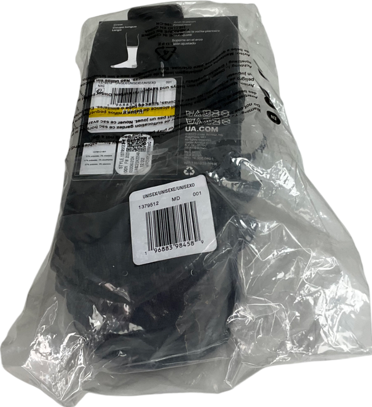Under Armour Black Performance Tech Crew Socks UK 5.5 EU 39.5 👞