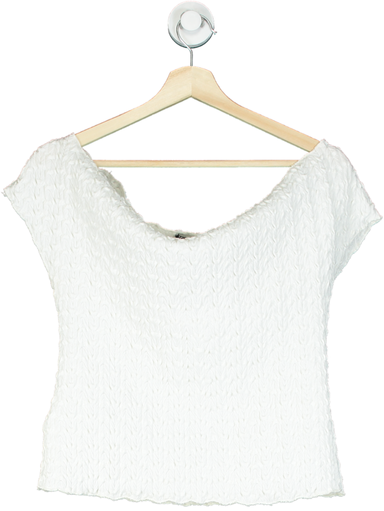 Zara White Knitted Top UK L