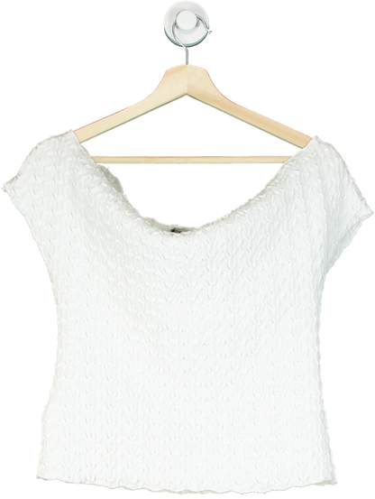 Zara White Knitted Top UK L