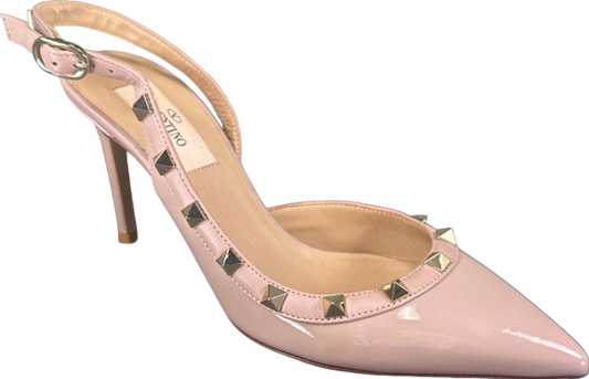 Valentino Pink Rockstud Slingback Pumps EU 36