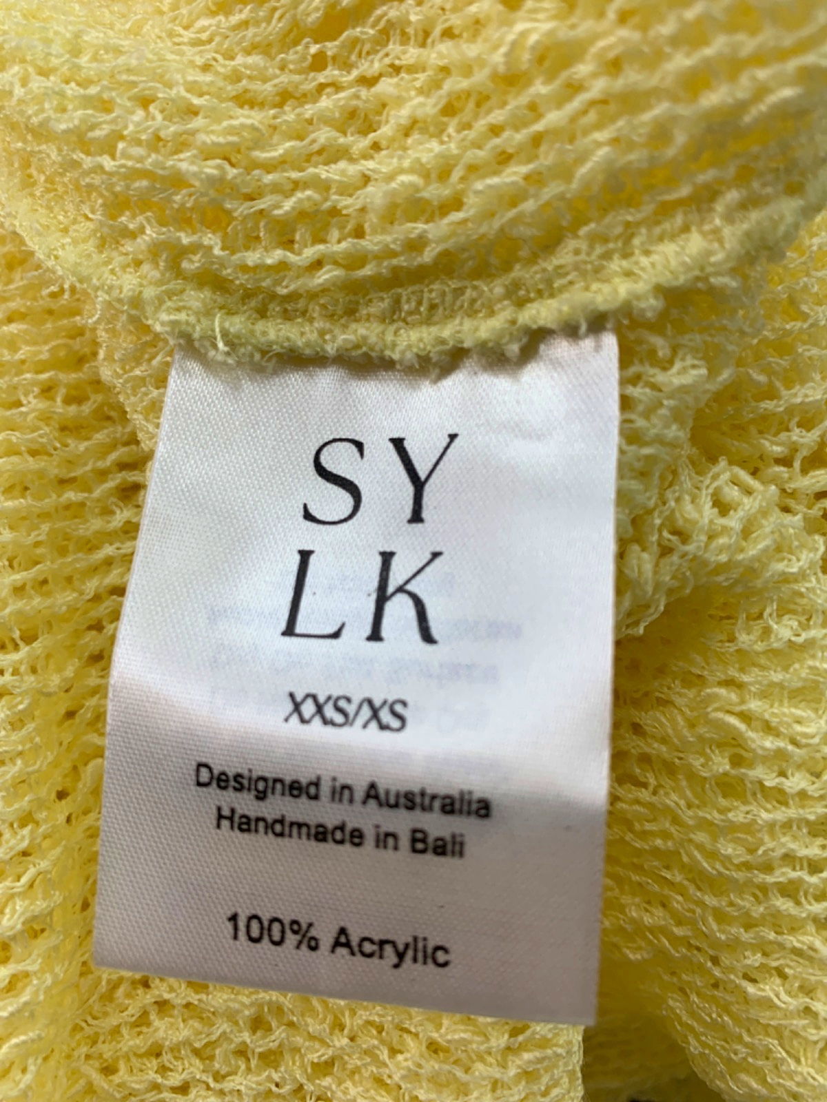 SYLK Yellow Knit Top UK XXS/XS