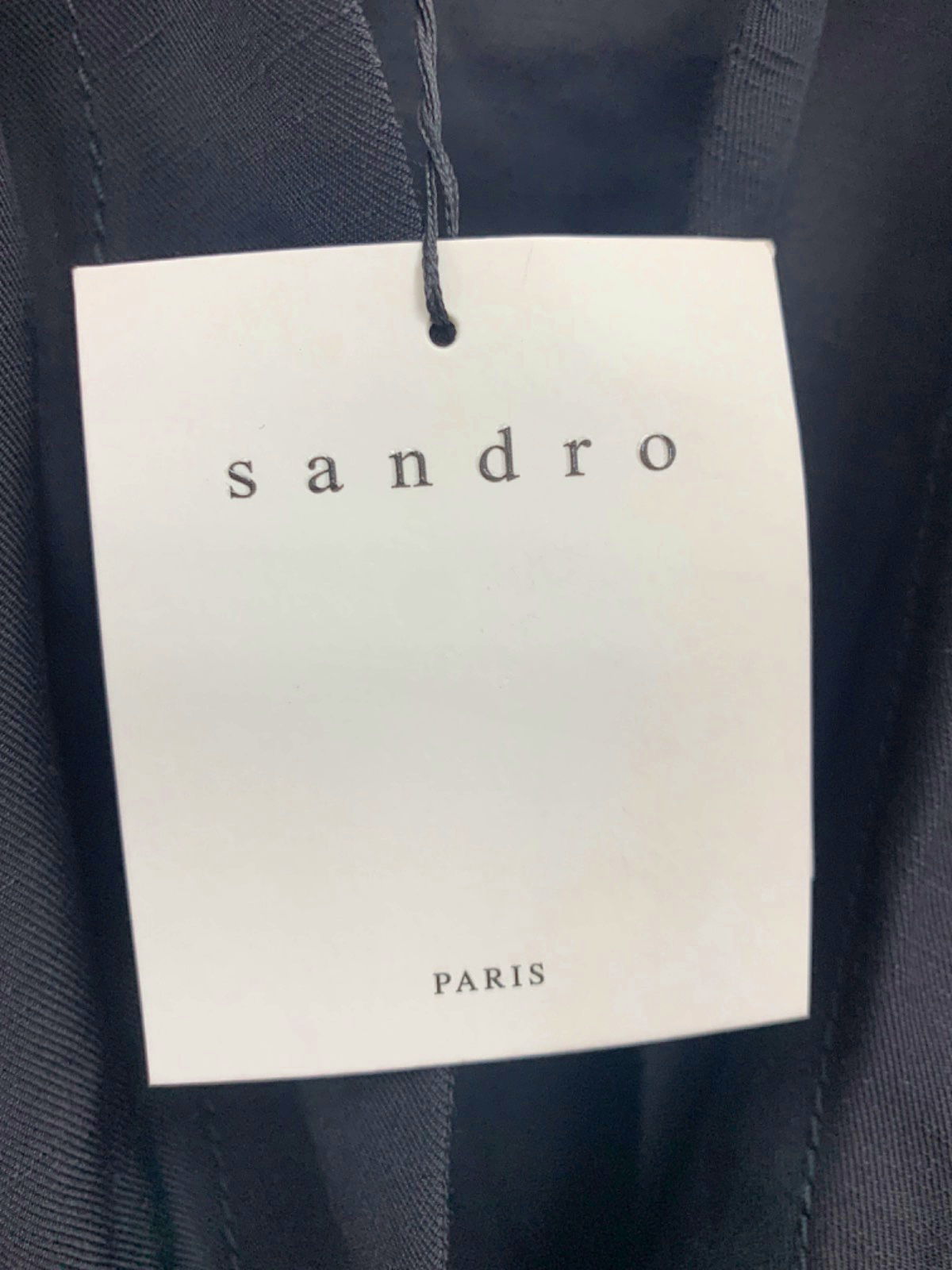 Sandro Black Mavel Tie-front Shirt Dress UK 8