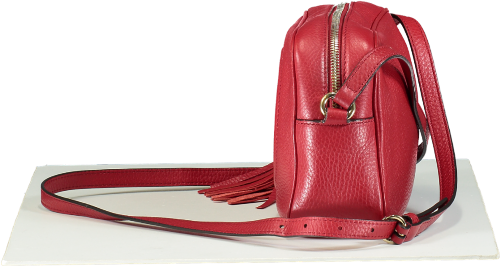 GUCCI Red Soho Disco Leather Bag One Size