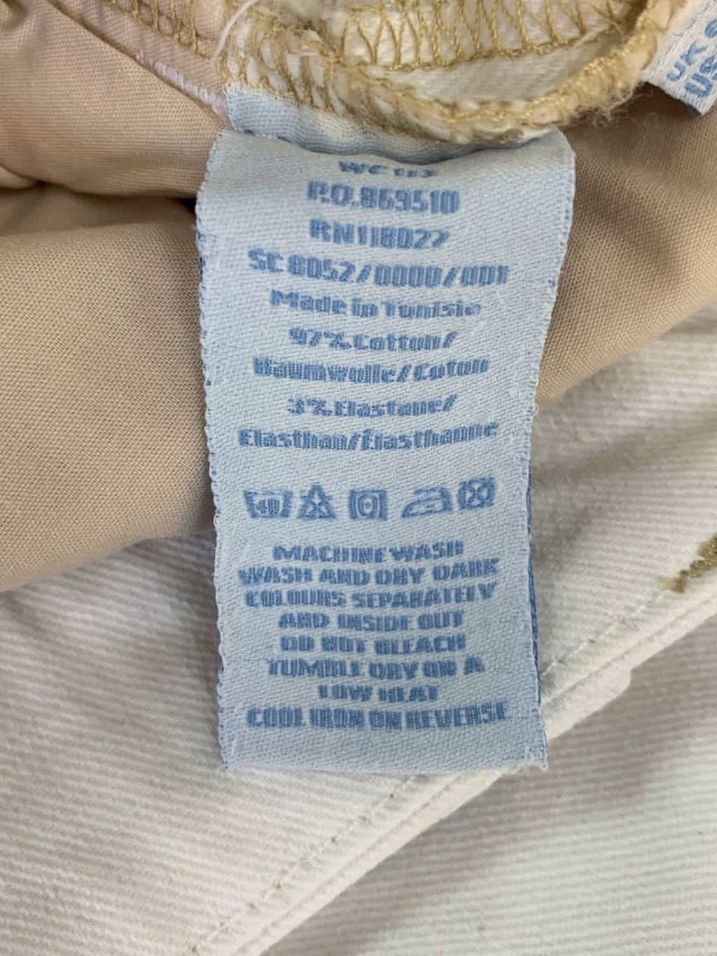 Boden White Cropped Trousers UK 6P