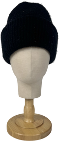 ZARA Black Wool Blend Knit Beanie One Size