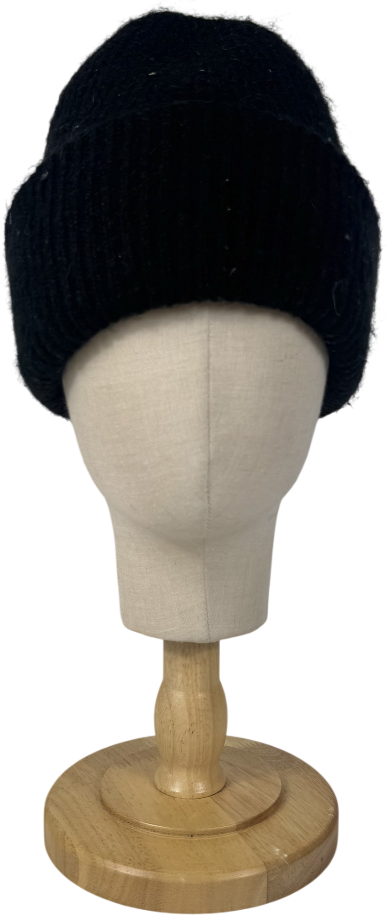 ZARA Black Wool Blend Knit Beanie One Size