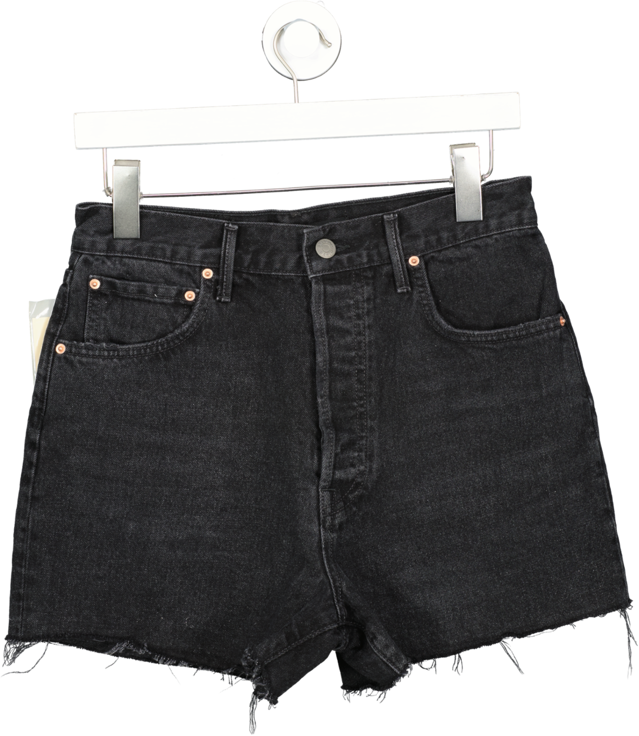 grlfrnd Black Jules Super High Rise Denim Shorts W27