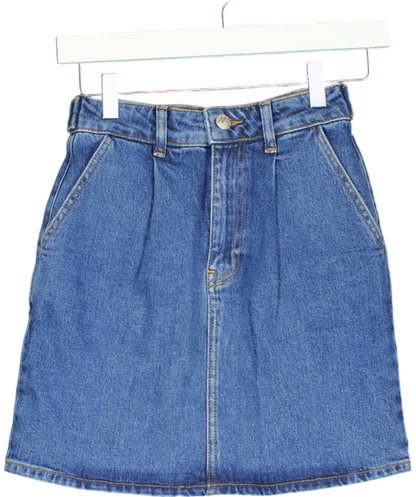 Remain Birger Christensen Blue Camilla Denim Mini Skirt UK 4