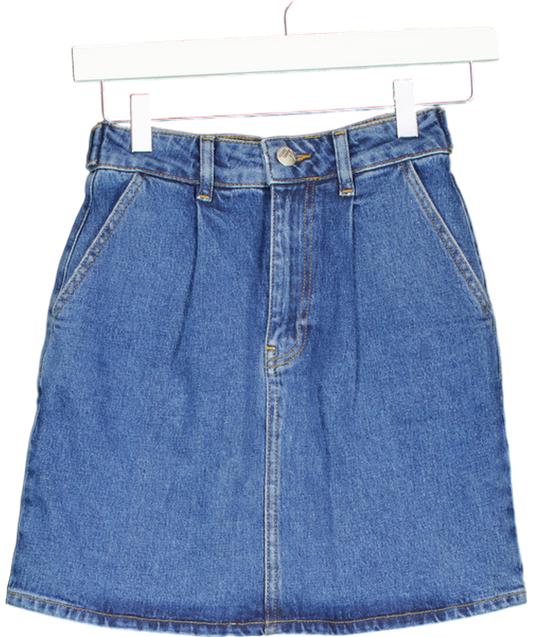 Remain Birger Christensen Blue Camilla Denim Mini Skirt UK 4