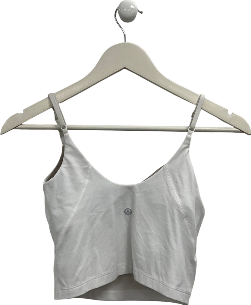 Lululemon White Light Support Tank Top UK S