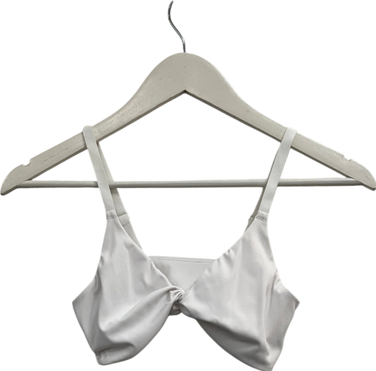 gymshark White Twist Front Bralette UK S