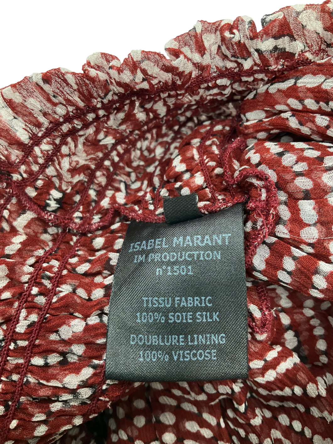 Isabel Marant Red Spotted Chiffon Sleeveless Dress UK 6