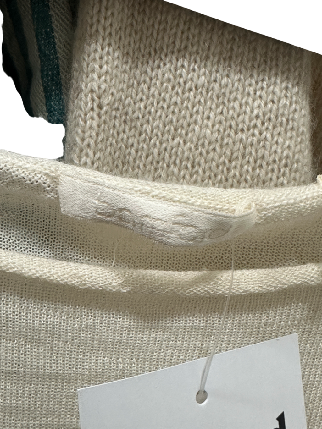 Bamford Ivory Long Sleeve Jumper with Button Detail UK S