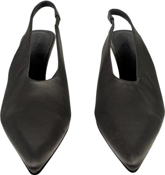 & Other Stories Grey Satin Slingback Pumps UK 7 EU 40