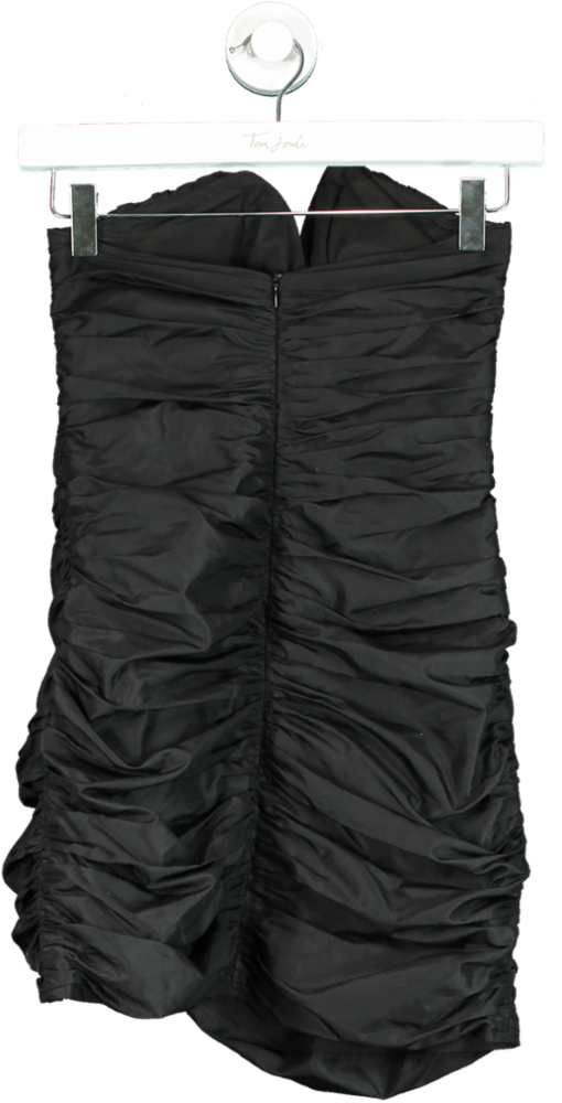 nds The Label Black Ruched Strapless Dress UK 10
