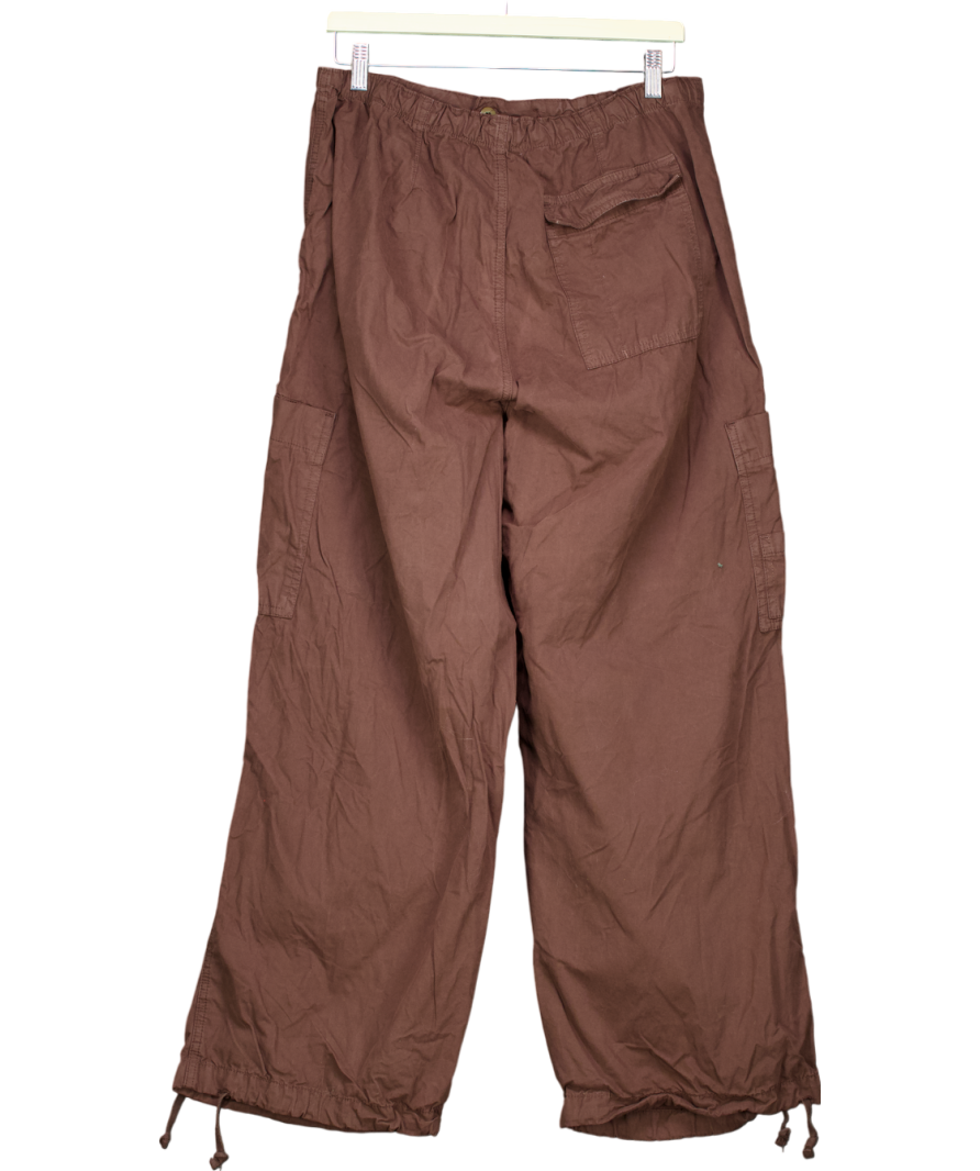 Jaded London Brown Parachute Cargo Trousers UK M